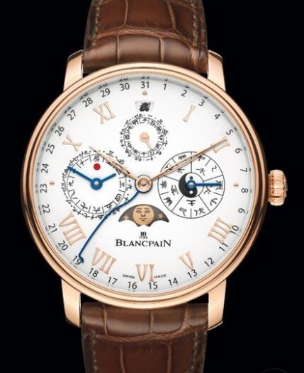 Review Replica Blancpain Villeret Calendrier Chinois Traditionnel Watch 00888 3631 55B Red Gold - Alligator Bracelet