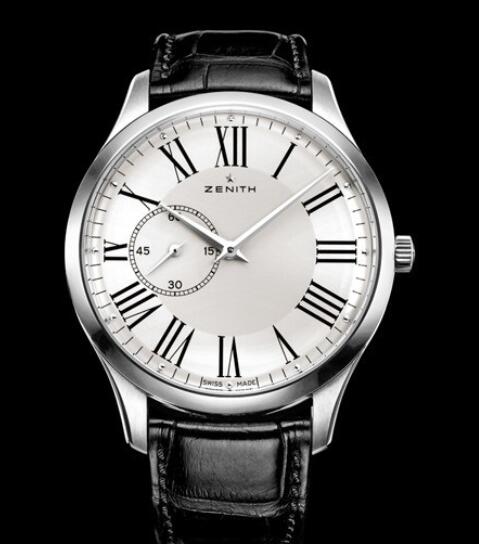 Review Replica Watch Zenith Elite Ultra Thin Héritage 03.2010.681/11.C493 Steel - Aligator Bracelet - Click Image to Close