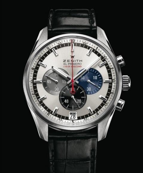 Review Replica Watch Zenith El Primero Striking 10th 03.2041.4052/69.C496 Stainless Steel - Black Alligator Strap - Click Image to Close