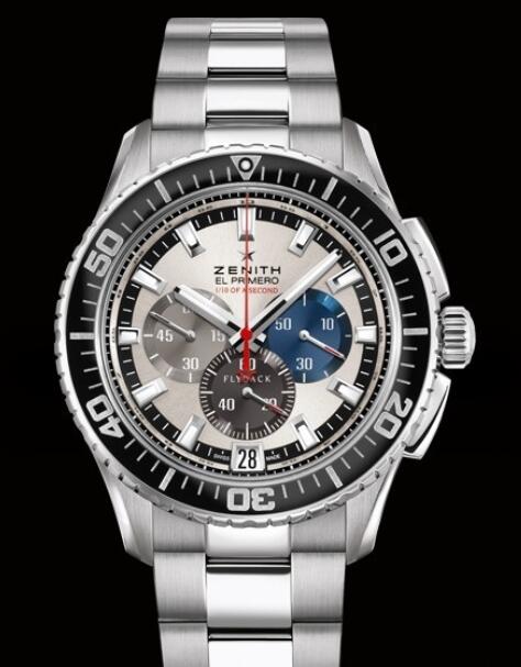 Review Replica Watch Zenith El Primero Stratos FlyBack Stricking 10th Tribute to Felix Baumgartner 03.2062.405/69.M2060 Steel - Steel Bracelet - Click Image to Close