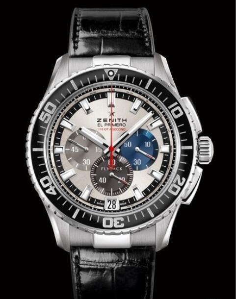 Review Replica Watch Zenith El Primero Stratos FlyBack Stricking 10th Tribute to Felix Baumgartner 03.2062.4057/69.C714 Steel - Aligator Bracelet