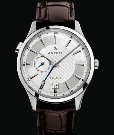 Review Replica Watch Zenith Captain Dual Time Zenith Watch Captain 03.2130.682.02.C498 Steel - Silver Dial - Click Image to Close