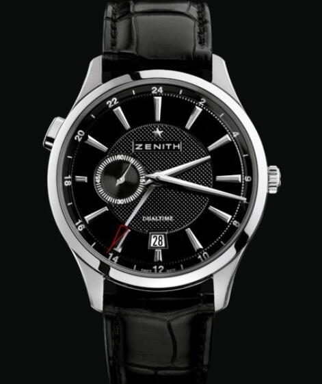 Review Replica Watch Zenith Captain Dual Time Zenith Watch Captain 03.2130.682.22.C493 Steel - Black Dial