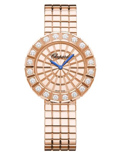 Review Chopard Ice Cube Replica Watch ICE CUBE 36 MM QUARTZ ROSE GOLD DIAMONDS 104015-5001