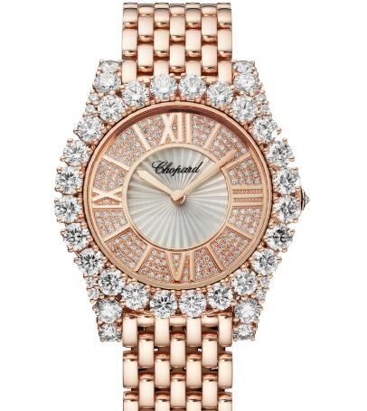 Review Chopard Replica Watch L’HEURE DU DIAMANT ROUND MEDIUM 18K ROSE GOLD AND DIAMONDS 109419-5401