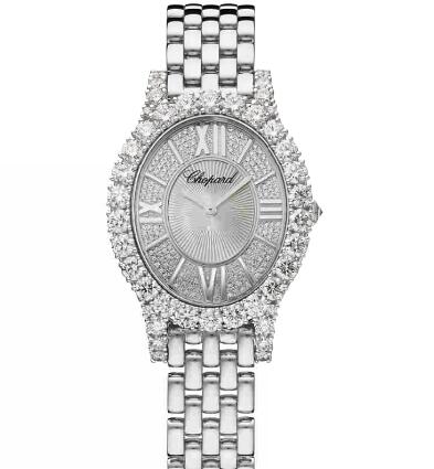 Review Chopard Replica Watch L'HEURE DU DIAMANT OVAL SMALL 18K WHITE GOLD AND DIAMONDS 109422-1101 - Click Image to Close