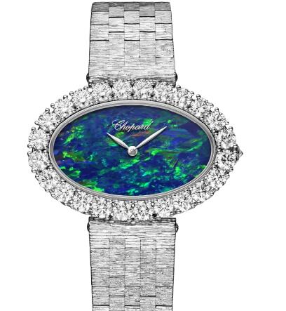 Review Chopard Replica Watch L'HEURE DU DIAMANT OVAL 18K WHITE GOLD AND DIAMONDS 10A376-1001 - Click Image to Close