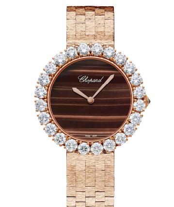 Review Chopard Replica Watch L’HEURE DU DIAMANT ROUND MEDIUM 18K ROSE GOLD AND DIAMONDS 10A419-5023 - Click Image to Close