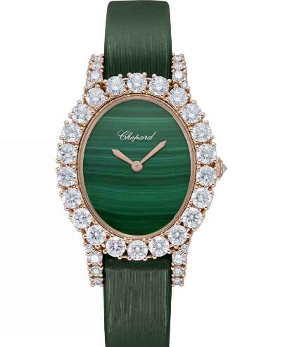 Review Chopard Replica Watch L'HEURE DU DIAMANT OVAL SMALL SMALL OVAL QUARTZ ROSE GOLD DIAMONDS 139384-5011