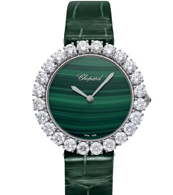 Review Chopard Replica Watch L’HEURE DU DIAMANT ROUND MEDIUM MEDIUM AUTOMATIC WHITE GOLD DIAMONDS 13A419-1001 - Click Image to Close