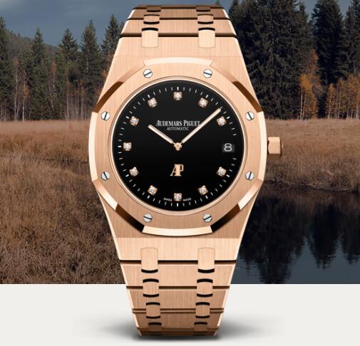 Review Audemars Piguet Royal Oak JUMBO EXTRA-THIN Watch Replica 15207OR.OO.1240OR.01