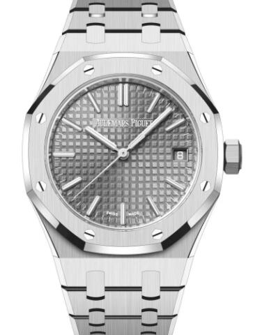 Review 2022 Audemars Piguet Royal Oak Selfwinding 37 Stainless Steel Grey Replica Watch 15550ST.OO.1356ST.03 - Click Image to Close