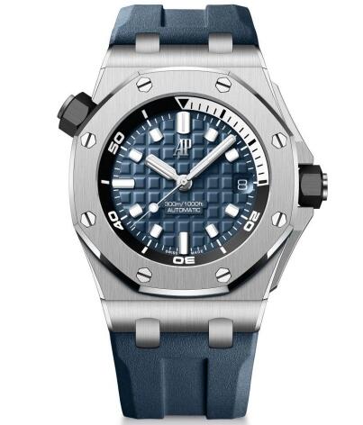 Review Audemars Piguet Royal Oak Offshore Diver Stainless Steel Blue Replica Watch 15720ST.OO.A027CA.01 - Click Image to Close