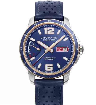 Review Chopard Classic Racing Replica Watch MILLE MIGLIA GTS AZZURRO POWER CONTROL 43 MM AUTOMATIC ROSE GOLD STAINLESS STEEL 168566-6002