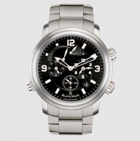 Review Replica Blancpain Léman Réveil GMT Titanium / Black / Bracelet Watch 2041-1230-98B