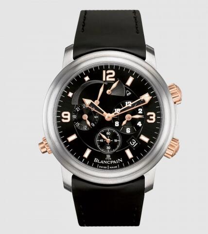 Review Replica Blancpain Léman Réveil GMT Titanium / Red Gold / Black / Rubber Watch 2041-12A30-64B