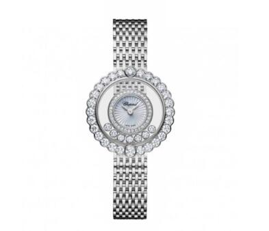 Review Cheap Chopard Happy Diamonds Watch Women HAPPY DIAMONDS ICONS 30 MM QUARTZ WHITE GOLD DIAMONDS 204180-1201