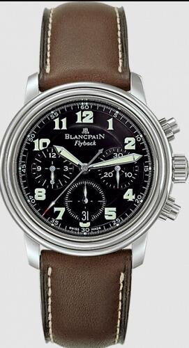 Review Replica Blancpain Léman Chronograph Flyback Stainless Steel / Black / Strap Watch 2185F-1130-63