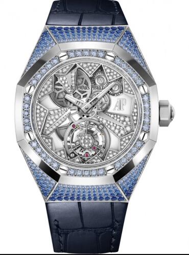 Review Replica Audemars Piguet Royal Oak Concept Flying Tourbillon White Gold Sapphire Diamond Watch 26227BC.SS.D326CR.01