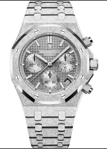 Review Replica Audemars Piguet Royal Oak Chronograph 41 Frosted White Gold Watch 26239BC.GG.1224BC.01