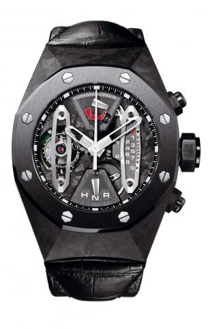 Review Audemars Piguet Royal Oak Concept 26265 Carbon Tourbillon Chronograph Replica Watch 26265FO.OO.D002.CR.01 - Click Image to Close