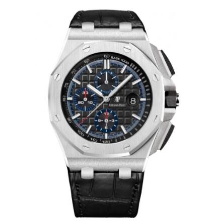 Review Replica Audemars Piguet Royal Oak Offshore 44 Platinum Black Watch 26412PT.OO.A002CR.01 - Click Image to Close