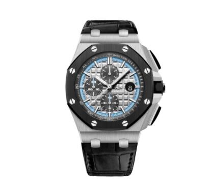 Review Audemars Piguet Royal Oak Offshore 44 White Gold Ceramic Japan Replica Watch 26417CN.OO.A002CR.01 - Click Image to Close