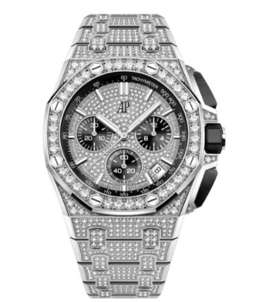 Review 2022 Audemars Piguet Royal Oak Offshore 43 White Gold - Diamond Diamond Bracelet Replica Watch 26423BC.ZZ.2100BC.01 - Click Image to Close