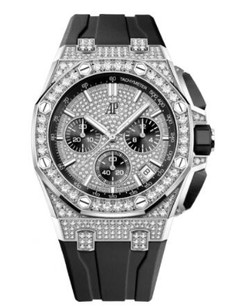 Review 2022 Audemars Piguet Royal Oak Offshore 43 White Gold - Diamond Diamond Replica Watch 26423BC.ZZ.D002CA.01 - Click Image to Close