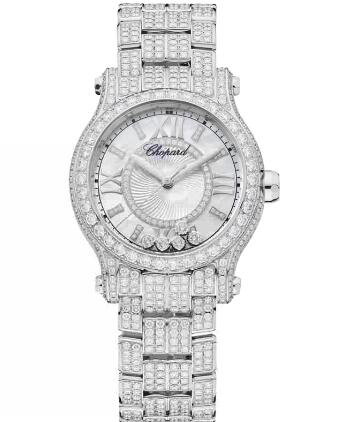Review Chopard Happy Sport Watch Cheap Price 30 MM AUTOMATIC WHITE GOLD DIAMONDS 274302-1004 - Click Image to Close