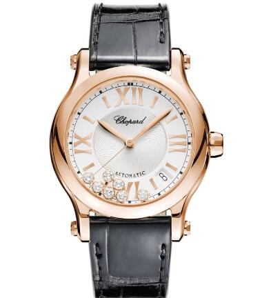 Review Chopard Happy Sport Watch Cheap Price 36 MM AUTOMATIC ROSE GOLD DIAMONDS 274808-5001