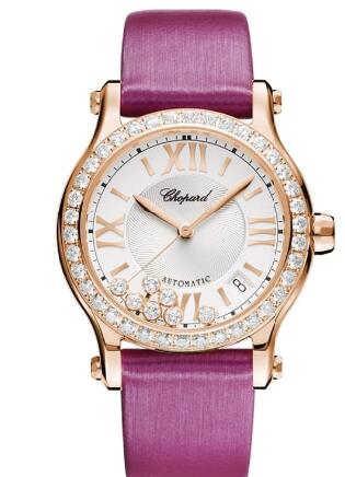 Review Chopard Happy Sport Watch Cheap Price 36 MM AUTOMATIC ROSE GOLD DIAMONDS 274808-5003