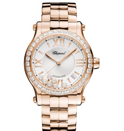 Review Chopard Happy Sport Watch Cheap Price 36 MM AUTOMATIC ROSE GOLD DIAMONDS 274808-5004