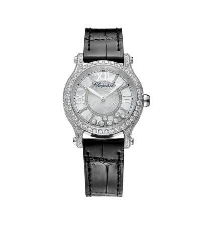 Review Replica Chopard HAPPY SPORT 36 MM AUTOMATIC WHITE GOLD DIAMONDS Watch 274891-1008 - Click Image to Close