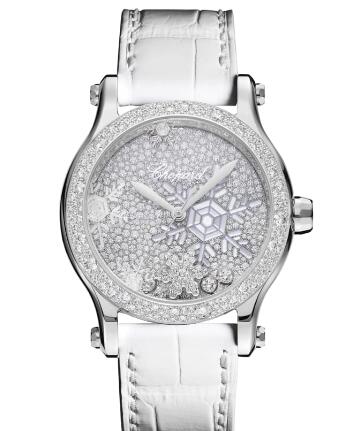 Review Chopard Happy Snowflakes Watch Cheap Price 36 MM AUTOMATIC WHITE GOLD DIAMONDS 274891-1014