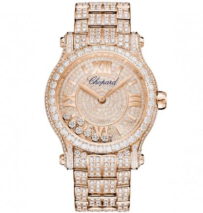 Review Chopard Happy Sport Joaillerie Watch Cheap Price 36 MM AUTOMATIC ROSE GOLD DIAMONDS 274891-5002