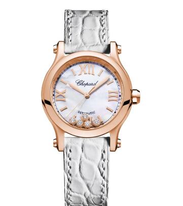 Review Chopard Happy Sport Watch Cheap Price 30 MM AUTOMATIC ROSE GOLD DIAMONDS 274893-5009