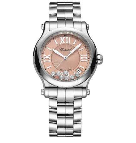 Review Replica Chopard Happy Sport Watch 36 MM AUTOMATIC STAINLESS STEEL DIAMONDS 278559-3025