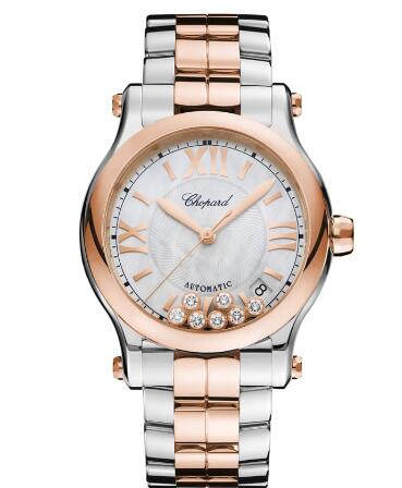Review Chopard Happy Sport Watch Cheap Price 36 MM AUTOMATIC ROSE GOLD STAINLESS STEEL DIAMONDS 278559-6009