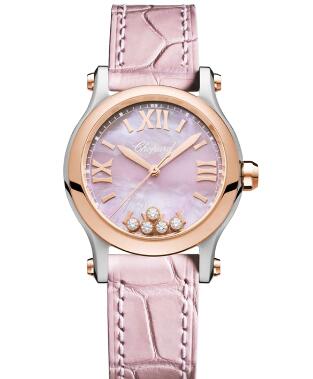 Review Chopard Happy Sport Watch Cheap Price 30 MM AUTOMATIC ROSE GOLD STAINLESS STEEL DIAMONDS 278573-6011