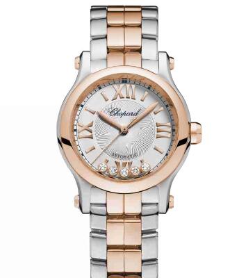 Review Chopard Happy Sport Watch Cheap Price 30 MM AUTOMATIC ROSE GOLD STAINLESS STEEL DIAMONDS 278573-6014