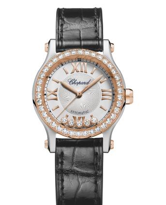 Review Chopard Happy Sport Watch Cheap Price 30 MM AUTOMATIC ROSE GOLD STAINLESS STEEL DIAMONDS 278573-6015 - Click Image to Close