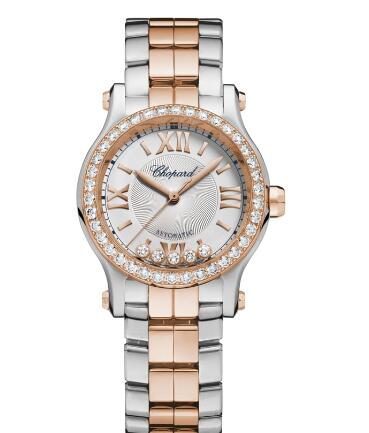 Review Chopard Happy Sport Watch Cheap Price 30 MM AUTOMATIC ROSE GOLD STAINLESS STEEL DIAMONDS 278573-6016 - Click Image to Close