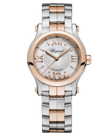 Review Chopard Happy Sport Watch Cheap Price 30 MM AUTOMATIC ROSE GOLD STAINLESS STEEL DIAMONDS 278573-6017