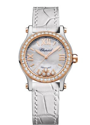Review Chopard Happy Sport Watch Cheap Price 30 MM AUTOMATIC ROSE GOLD STAINLESS STEEL DIAMONDS 278573-6020