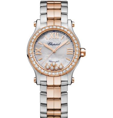 Review Chopard Happy Sport Watch Cheap Price 30 MM AUTOMATIC ROSE GOLD STAINLESS STEEL DIAMONDS 278573-6021 - Click Image to Close