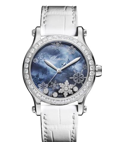 Review Chopard Happy Snowflakes Watch Cheap Price 36 MM AUTOMATIC STAINLESS STEEL DIAMONDS 278578-3001
