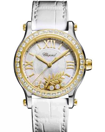 Review Chopard Happy Palm Watch Cheap Price 36 MM AUTOMATIC YELLOW GOLD STAINLESS STEEL DIAMONDS 278578-4001