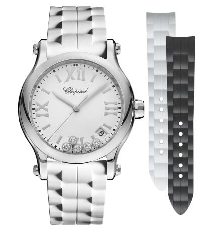 Review Chopard Happy Sport Watch Cheap Price 36 MM QUARTZ STAINLESS STEEL DIAMONDS 278582-3001 - Click Image to Close
