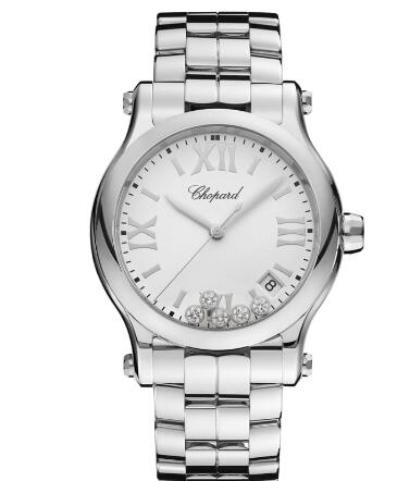 Review Chopard Happy Sport Watch Cheap Price 36 MM QUARTZ STAINLESS STEEL DIAMONDS 278582-3002